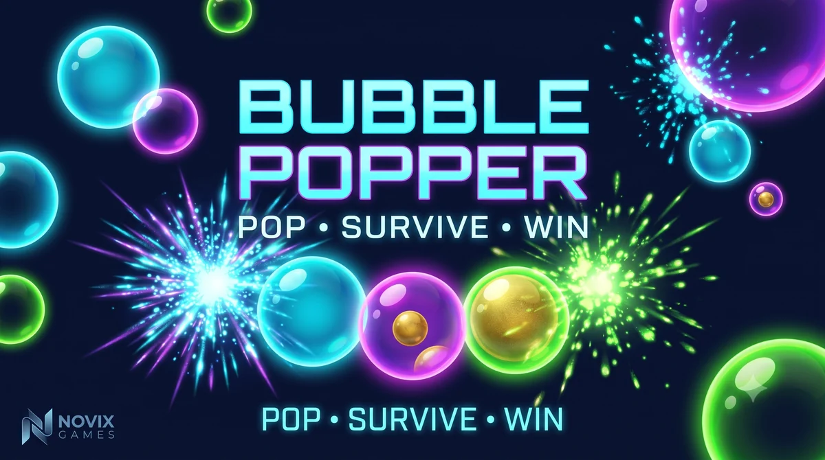 באנר המשחק Bubble Popper: פופ, שרוד, נצח